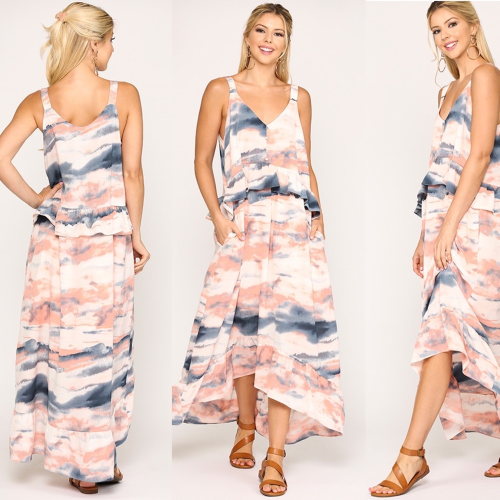 🌙🌟NEW🌟🌙Tie Dye Pastel Maxi Dress